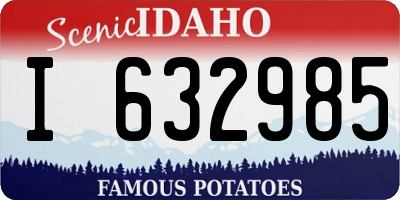 ID license plate I632985