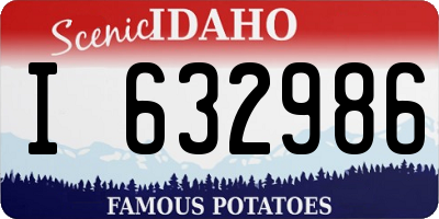 ID license plate I632986