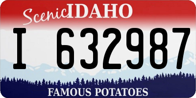 ID license plate I632987