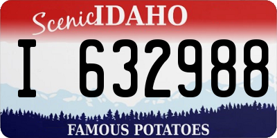 ID license plate I632988