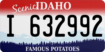 ID license plate I632992