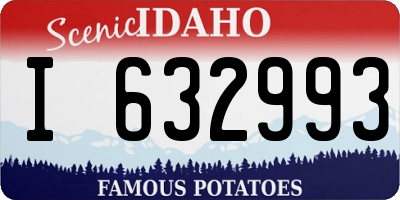 ID license plate I632993