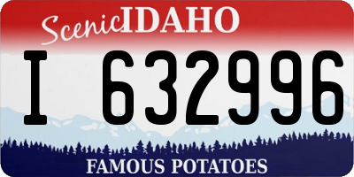 ID license plate I632996