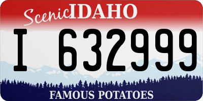 ID license plate I632999