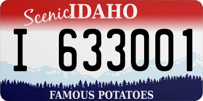 ID license plate I633001