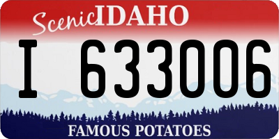 ID license plate I633006