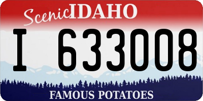 ID license plate I633008
