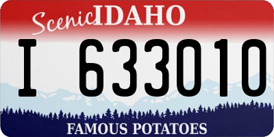 ID license plate I633010