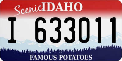 ID license plate I633011