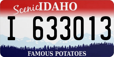 ID license plate I633013