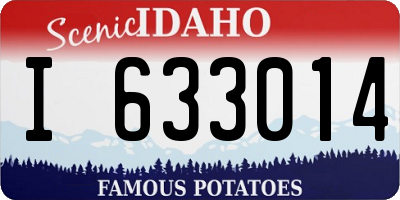 ID license plate I633014