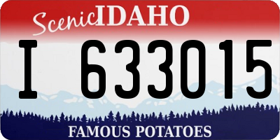 ID license plate I633015