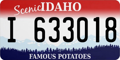 ID license plate I633018