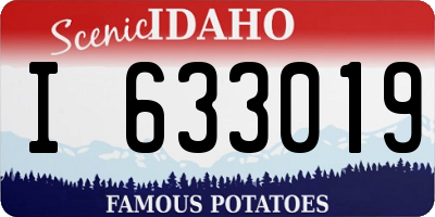 ID license plate I633019