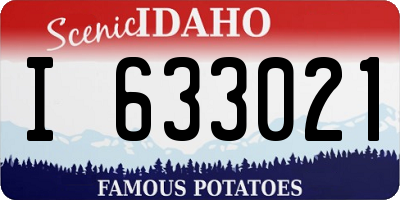 ID license plate I633021