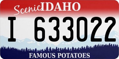 ID license plate I633022