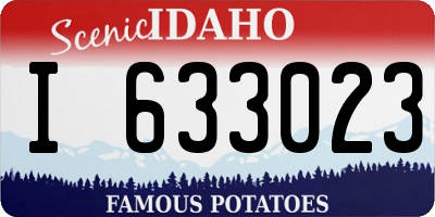ID license plate I633023