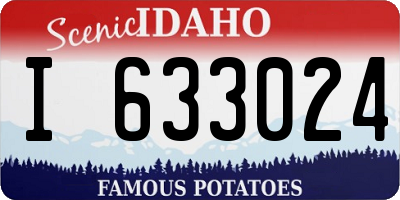ID license plate I633024