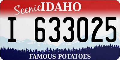 ID license plate I633025