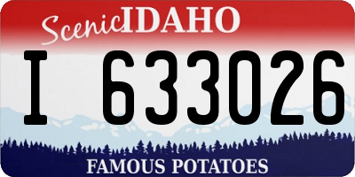 ID license plate I633026