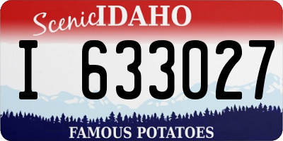 ID license plate I633027