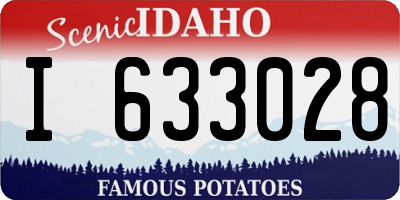 ID license plate I633028