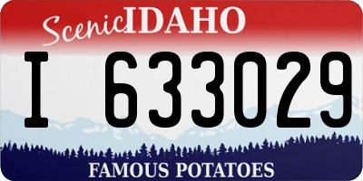 ID license plate I633029