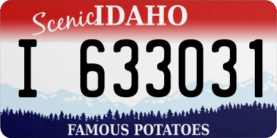 ID license plate I633031