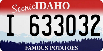 ID license plate I633032