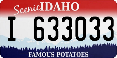 ID license plate I633033