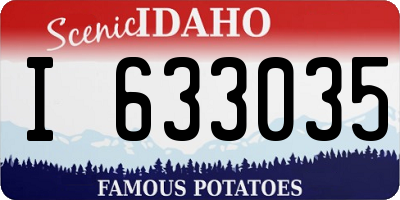 ID license plate I633035