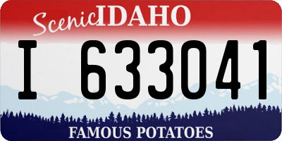 ID license plate I633041