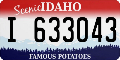 ID license plate I633043
