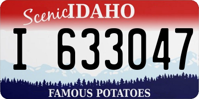 ID license plate I633047