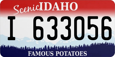 ID license plate I633056