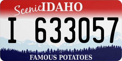ID license plate I633057