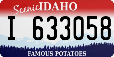 ID license plate I633058