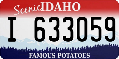 ID license plate I633059