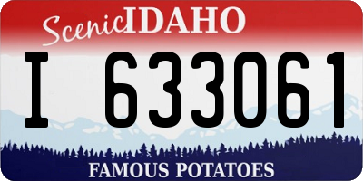 ID license plate I633061