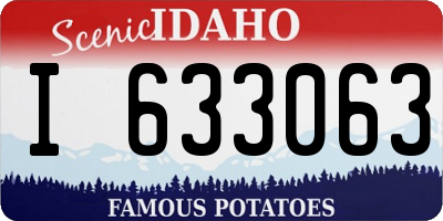ID license plate I633063
