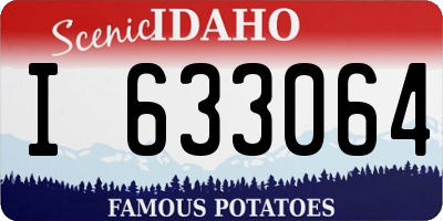 ID license plate I633064