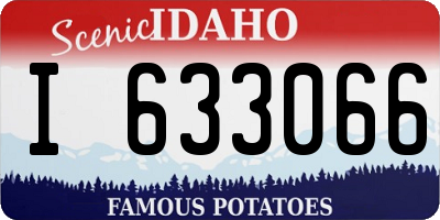 ID license plate I633066