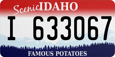 ID license plate I633067