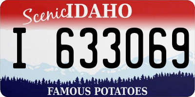 ID license plate I633069