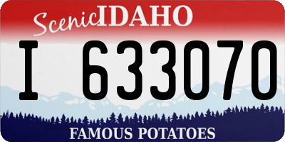 ID license plate I633070