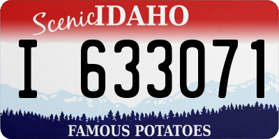 ID license plate I633071