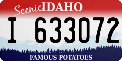 ID license plate I633072