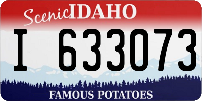 ID license plate I633073