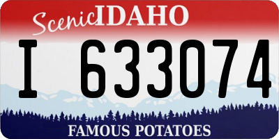ID license plate I633074