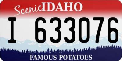 ID license plate I633076